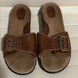 Red Wing Slide Sandals Brown Leather Buckle Strap Size 8.5 M